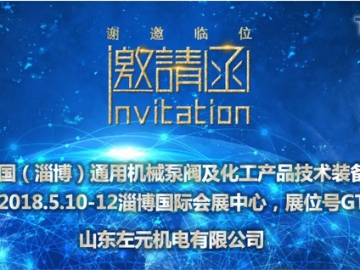 山東左元攜東元電機(jī)產(chǎn)品參加2018年（淄博）國(guó)際通用機(jī)械泵閥及化工技術(shù)裝備博覽會(huì)