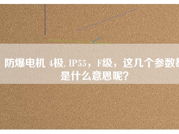 防爆電機(jī) 4極, IP55，F(xiàn)級，這幾個參數(shù)都是什么意思呢？