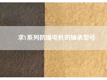求Y系列防爆電機(jī)的軸承型號(hào)