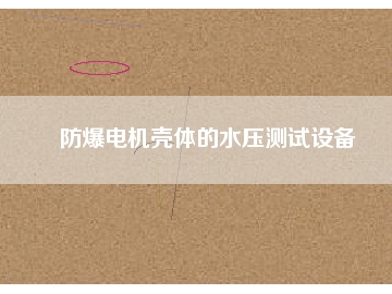 防爆電機(jī)殼體的水壓測試設(shè)備