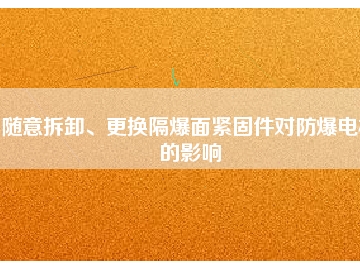 隨意拆卸、更換隔爆面緊固件對防爆電機(jī)的影響