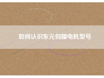 如何認(rèn)識東元伺服電機型號