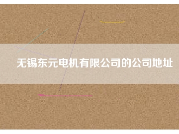 無錫東元電機有限公司的公司地址