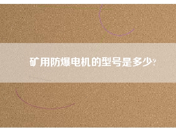 礦用防爆電機的型號是多少?
