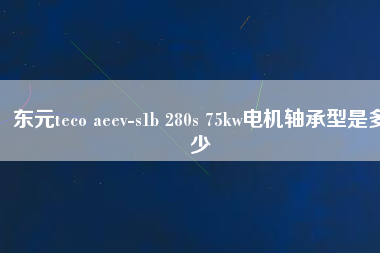 東元teco aeev-s1b 280s 75kw電機(jī)軸承型是多少