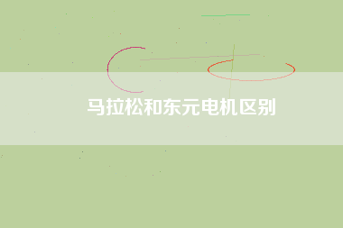 馬拉松和東元電機(jī)區(qū)別 馬拉松和東元電機(jī)區(qū)別