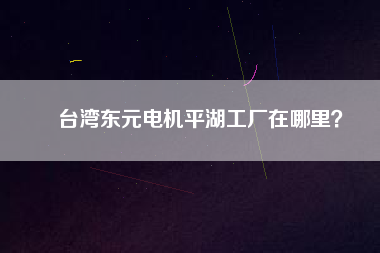 臺(tái)灣東元電機(jī)平湖工廠在哪里？