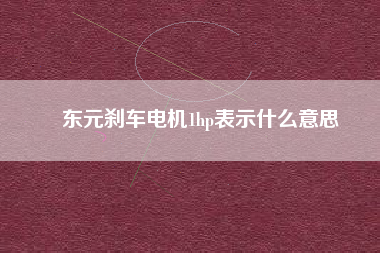 東元剎車電機1hp表示什么意思 東元剎車電機1hp表示什么意思