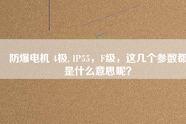 防爆電機(jī) 4極, IP55,F(xiàn)級(jí),這幾個(gè)參數(shù)都是什么意思呢?