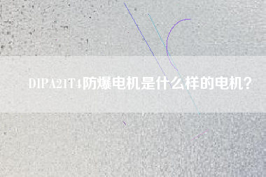 DIPA21T4防爆電機(jī)是什么樣的電機(jī)？